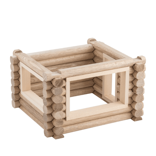 Kids Construction Set Rodeo House room built from wooden blocks