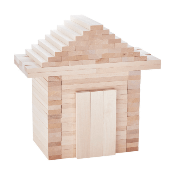 Small house from wooden building planks